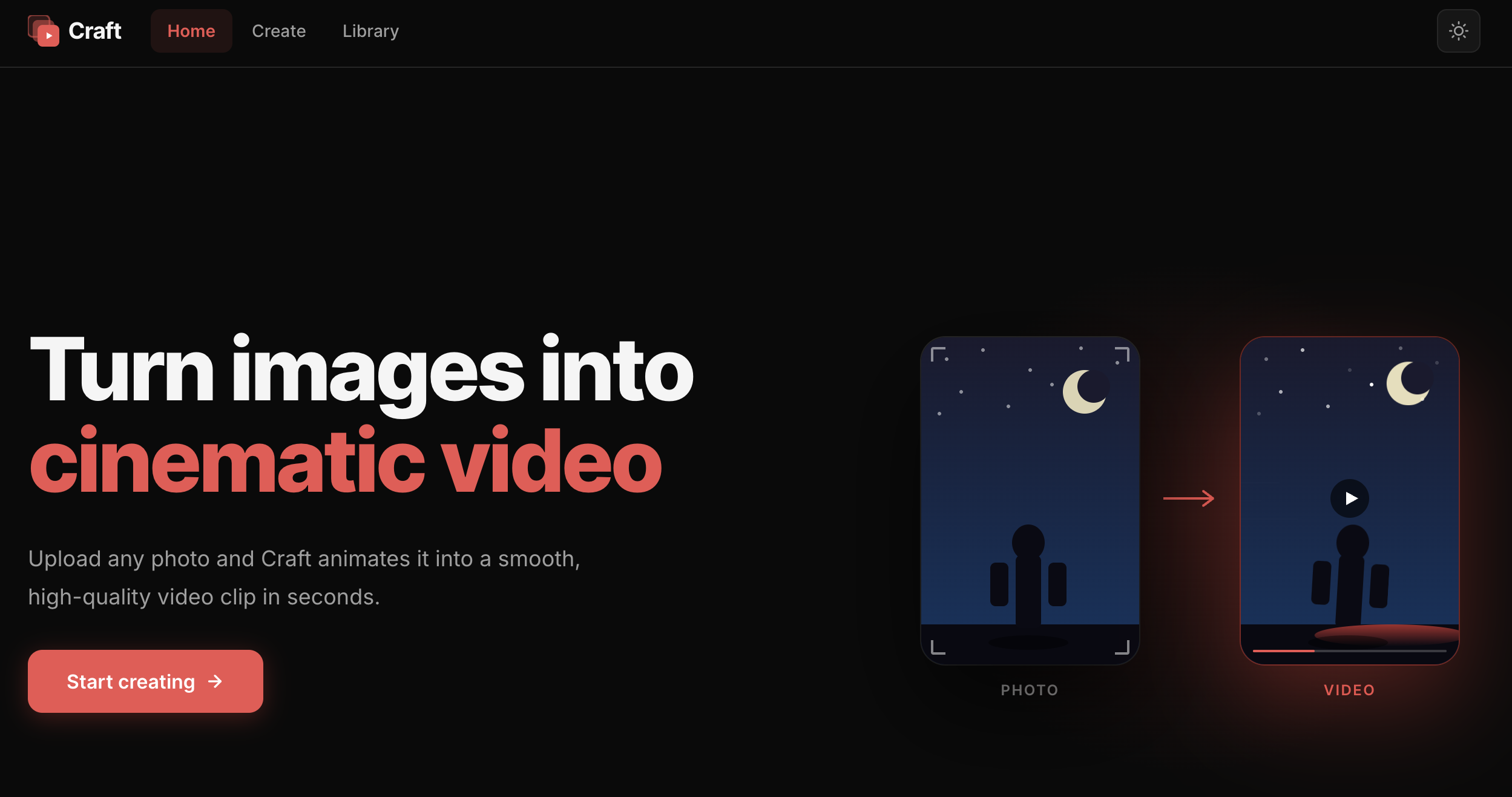 Craft website screenshot